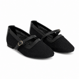 Ballerina Mesh With Leather Emroided With Buckle BF-818