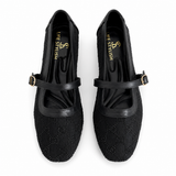 Ballerina Mesh With Leather Emroided With Buckle BF-818