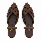 Mules Flat Leather With Elastic Elegant SB-708