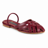 Mules Flat Leather With Elastic Elegant SB-708
