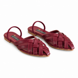 Mules Flat Leather With Elastic Elegant SB-708