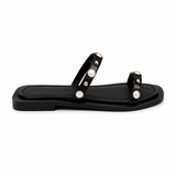 Slipper Flat Leather With Two Strape And Accessories SL-258