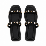Slipper Flat Leather With Two Strape And Accessories SL-258
