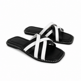 Slipper Flat Leather With Many Straps SL-260