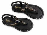 Sandal Flat Leather With Accessories SF-66