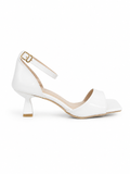 Sandal Heels Leather Glossy Unique With Buckle SN-821