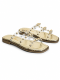 Slipper Flat Transparent Embroidered SL-247
