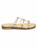 Slipper Flat Transparent Embroidered SL-247