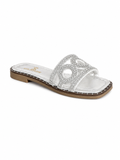 Slipper Flat Leather Embroidered SL-248