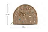 Handbags raffia Decorated with accessories ZK-4