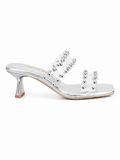 Slippers heeled leather comfortable transparent X-17