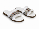 Slippers Flat Leather With Fringed SL-242