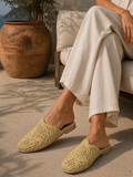 Mules Flat Burlap Elegant SB-705