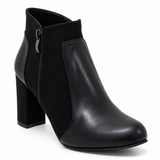 Leather And Suede Heel Boot R-9