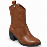 Long Boot Heels Leather Stylish LB-36