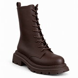 Women’s Lace-Up Block Heel Boots E-112