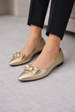 Ballerina Flat Leather Glossy With Bow BN-513