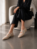 Ballerina Flat Fabric With Buckles BF-807