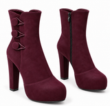BOOT HEELS SUEDE - R-1