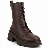 Women’s Lace-Up Block Heel Boots E-112