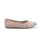 Ballerina Flat Crocodile And Leather BN-501