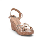 Sandal Wedge Leather With Straps W-12