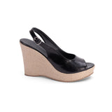 Sandal Wedge Leather With Buckle W-13