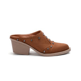 Mules Heel Suede with metal capsules SB-13