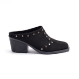 Mules Heel Suede with metal capsules SB-13