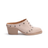 Mules Heel Suede with metal capsules SB-13