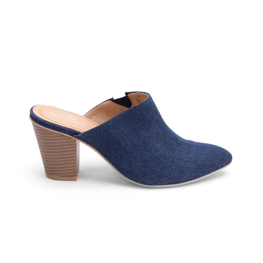 Mules Heel jeans pointed toe Elegant SB-20
