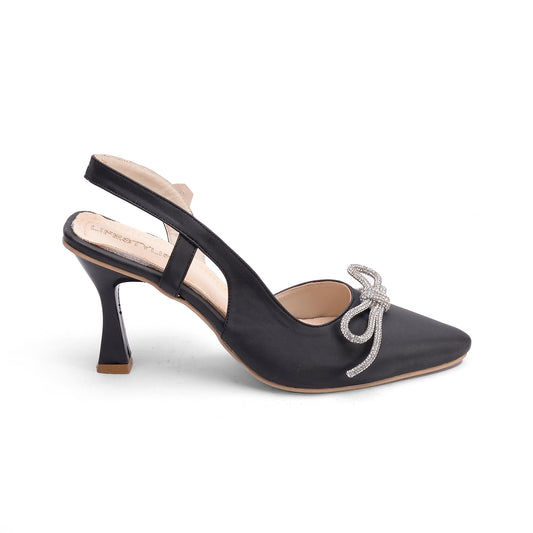Shoes Heel Satin Elegant F-31