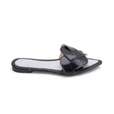Slipper Flat Leather With Strapes Stylish SL-193
