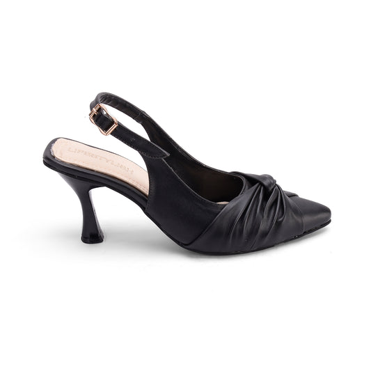 Shoes Heels Leather With Buckle Elegant F-22