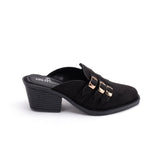 Mules Heel Suede With Embellishment Buckle SB-14