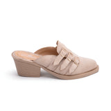 Mules Heel Suede With Embellishment Buckle SB-14
