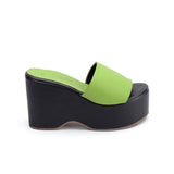 Slipper Wedge Leather Elegant S-24