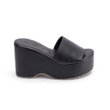 Slipper Wedge Leather Elegant S-24