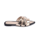 Slipper Flat Leather With Strapes SL-194