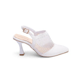 Shoes Heel Leather With Mesh F-26