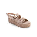 Sandal Flat Burlap With Buckle Elegant K-18