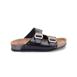 Slipper Flat Leather With Buckle SL-114