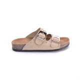 Slipper Flat Leather With Buckle SL-114