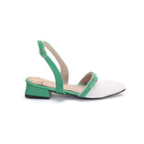 Shoes Mid Heels Leather With Buckle SN-813