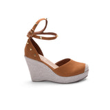 Suede Wedge Sandal W-4