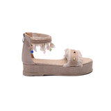 Sandal Flat Burlap K-13