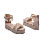 Sandal Flat Burlap K-13