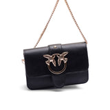 Leather Bag With a Metal Chain Handle-BA-11