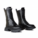 Ankle Boot Leather With Zipper Elegant E-105