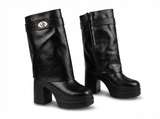 Long Boot High Heel Leather Elegant LB-49